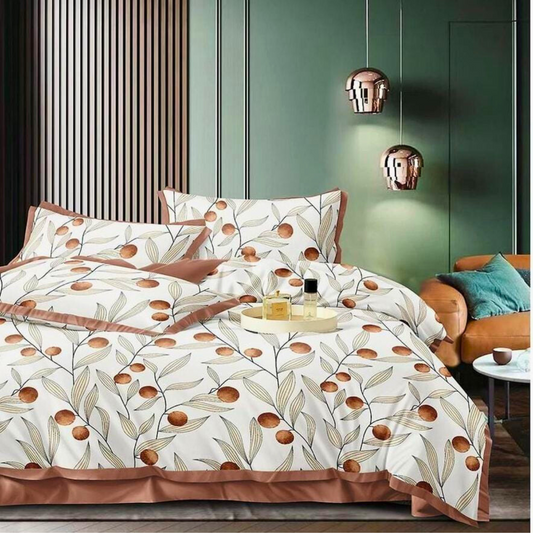 Bring a serene and refreshing ambiance to your bedroom with the Tango Floral Bedsheet Set