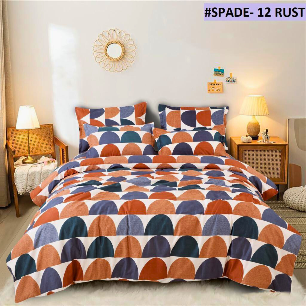 Tango Grey Floral and Lemon Bedsheet Set – A Fresh, Vibrant Touch for Your Bedroom