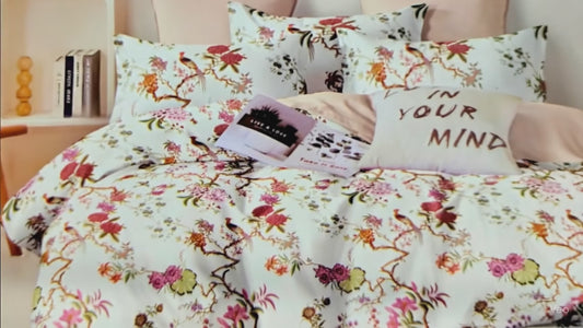 Sky Homes Floral Luxury Bedsheet Set with 2 Pillow covers - Bring Royal Bloom to Your Bedroom