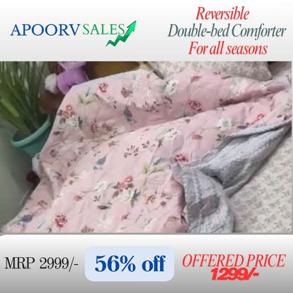 CUDDLE Double Bed – Ultrasonic Reversible Double Bed AC Comforter