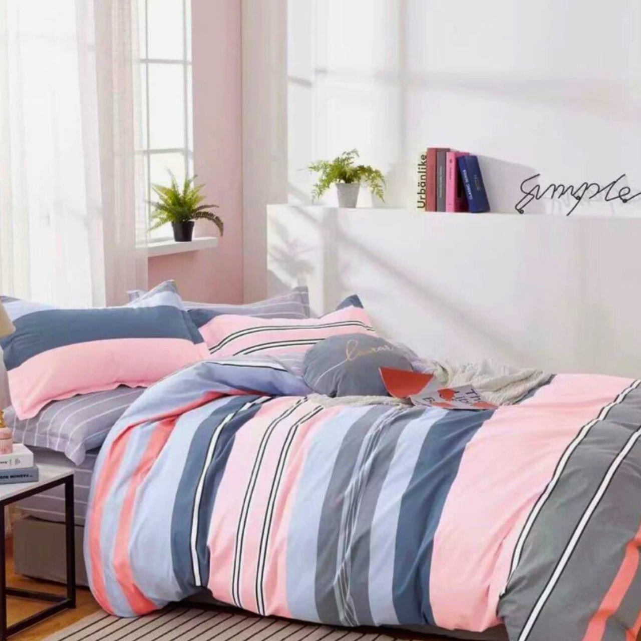 Tango Floral & Polka Dot Cotton Bedsheet Set – Elegant & Soft with Full Pillow Covers