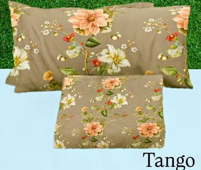 Tango Floral Elegance Bedsheet Set – Timeless Beauty and Comfort