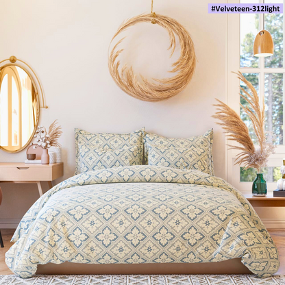 Bring a serene and refreshing ambiance to your bedroom with the Tango Floral Bedsheet Set