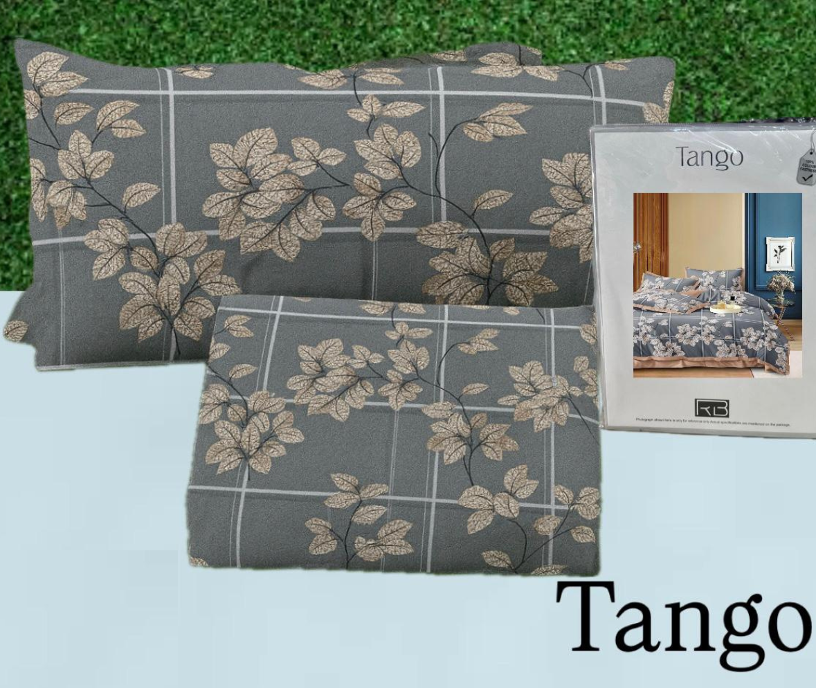 Tango Floral Cotton Bedsheet Set with Full Pillow Covers – Elegant & Cozy