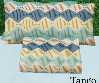 Tango Chevron Bedsheet Set | King Size 90x100 | 100% Cotton | 1 Bedsheet + 2 Pillow Covers | Soft, Durable & Modern Design