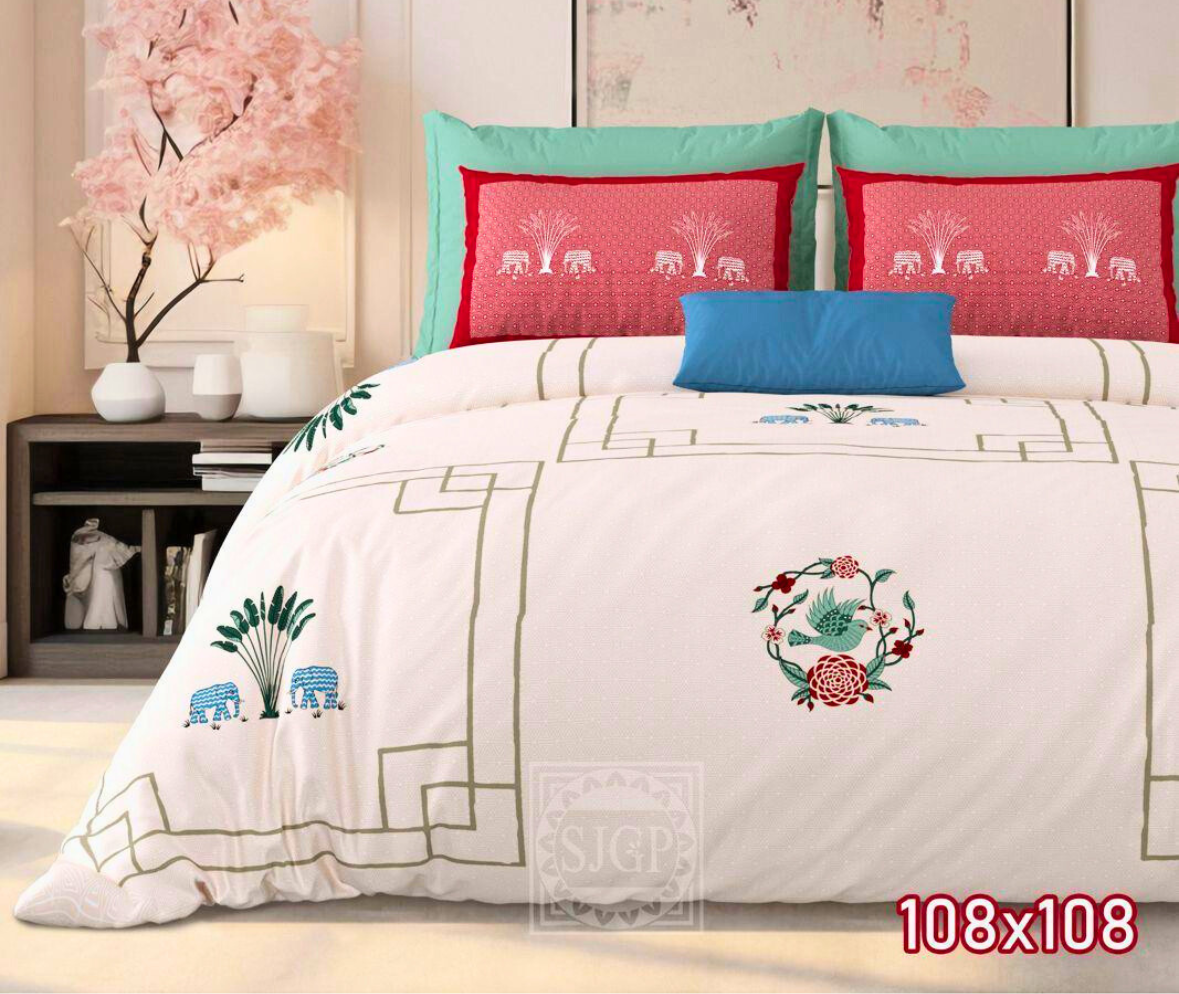 Milky White bedsheet set - Inspired by Nature