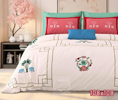 Milky White bedsheet set - Inspired by Nature