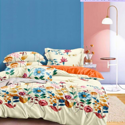 Bring a serene and refreshing ambiance to your bedroom with the Tango Floral Bedsheet Set