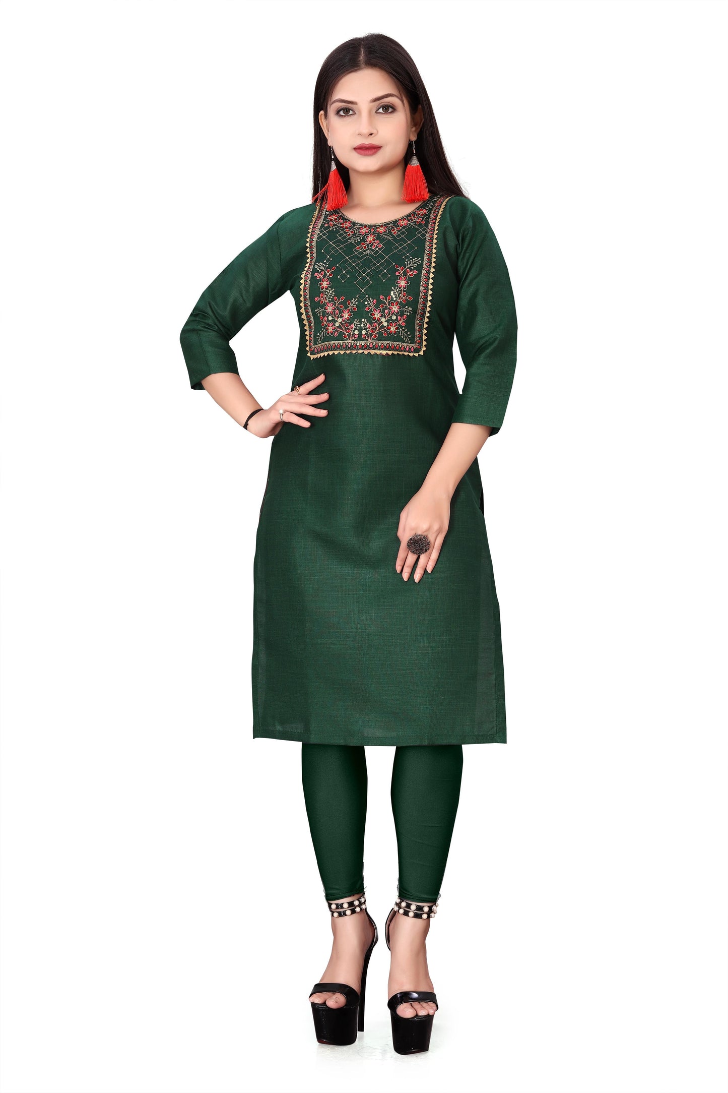 Women's Embroidery Cotton Kurti