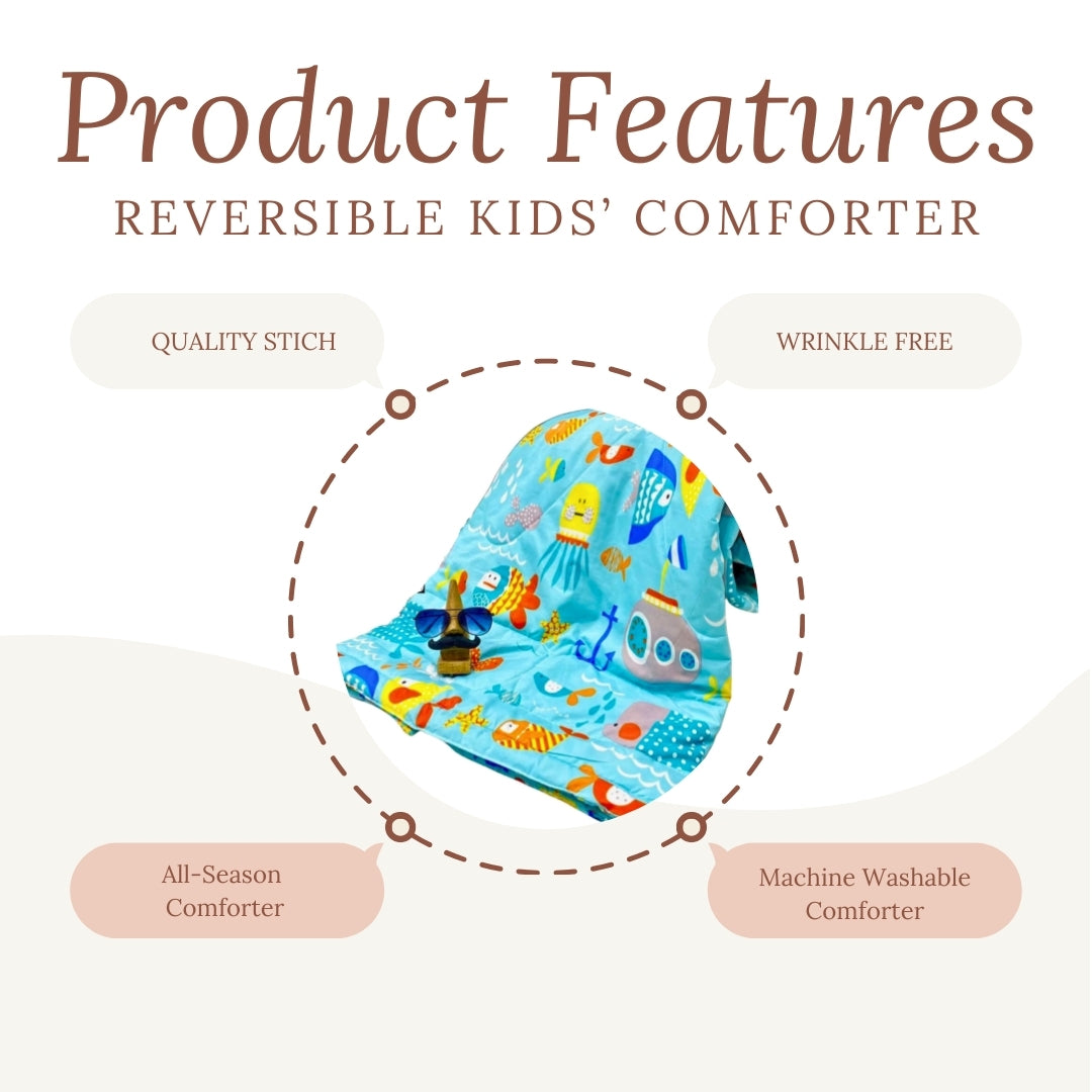 Teens Single Bed Kids Comforter - Dive Into Dreamland!