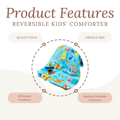 Teens Single Bed Kids Comforter - Dive Into Dreamland!