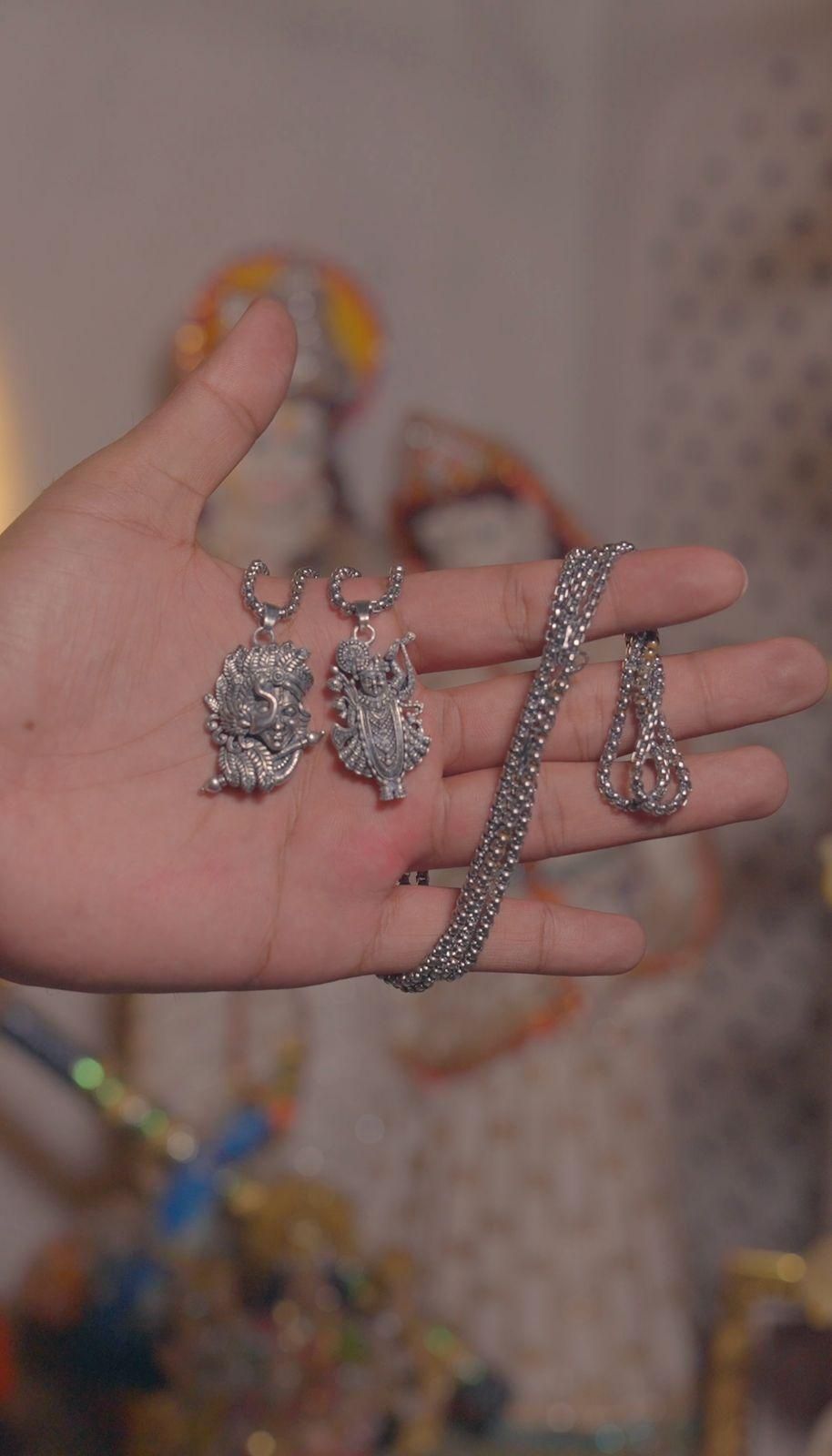 Krishna & Shreenathji Pendant with Chain Buy 1 Get 1 Free