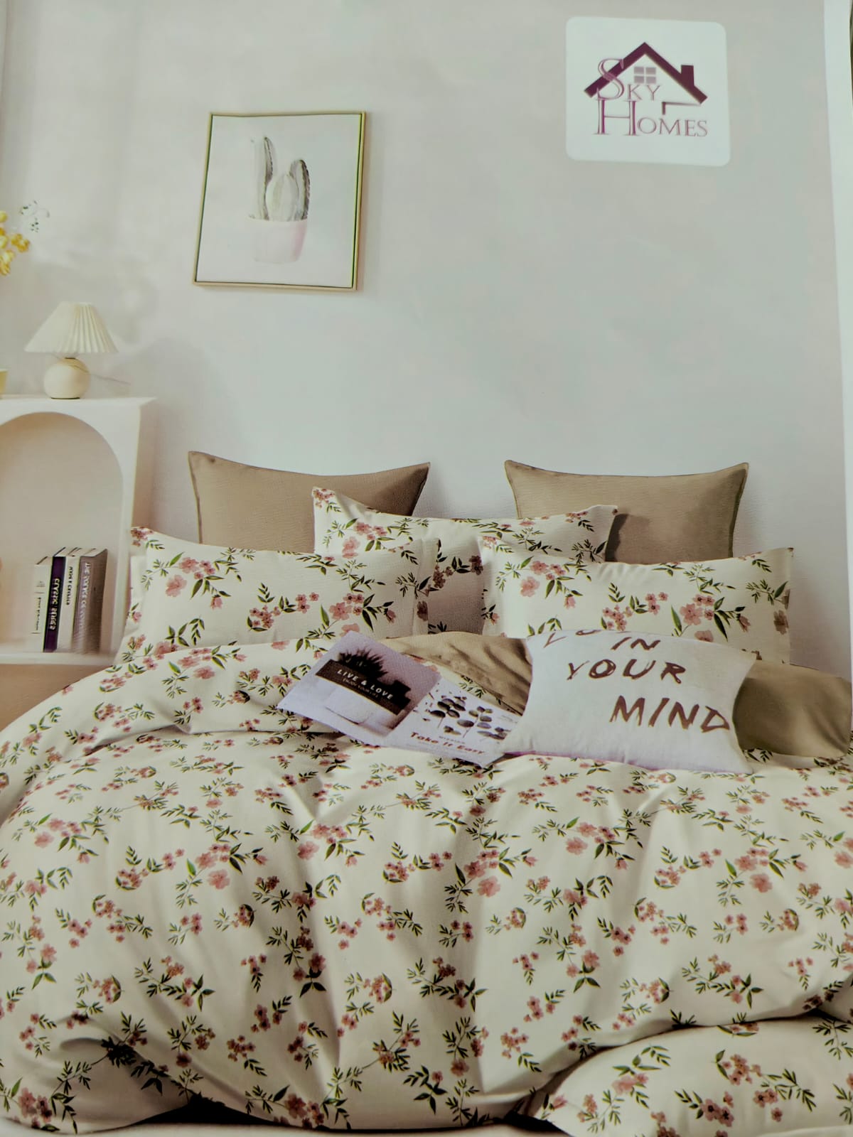 Sky Homes (1+2) Bedsheet Set