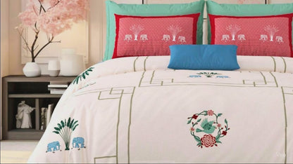 Milky White bedsheet set - Inspired by Nature