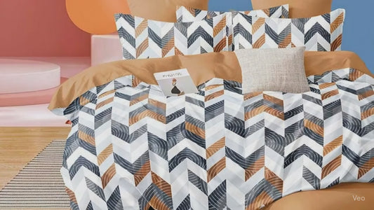 Tango Grey Floral and Lemon Bedsheet Set – A Fresh, Vibrant Touch for Your Bedroom