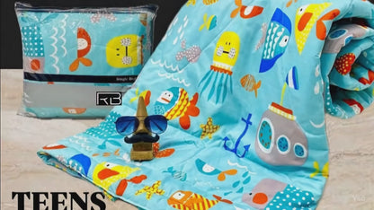 Teens Single Bed Kids Comforter - Dive Into Dreamland!