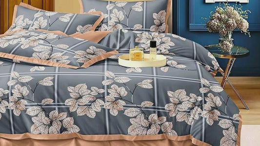 Tango Floral Cotton Bedsheet Set with Full Pillow Covers – Elegant & Cozy